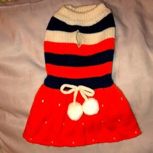 Doggie Dress Sweater Small new w/o tags